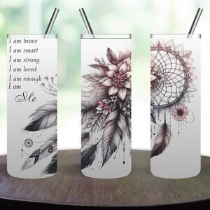Stainless steel I AM 20oz Skinny Tumbler